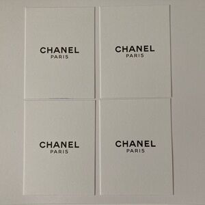 Chanel Promo Paper Card Logo White Cards Lot Set Art Craft Collectible